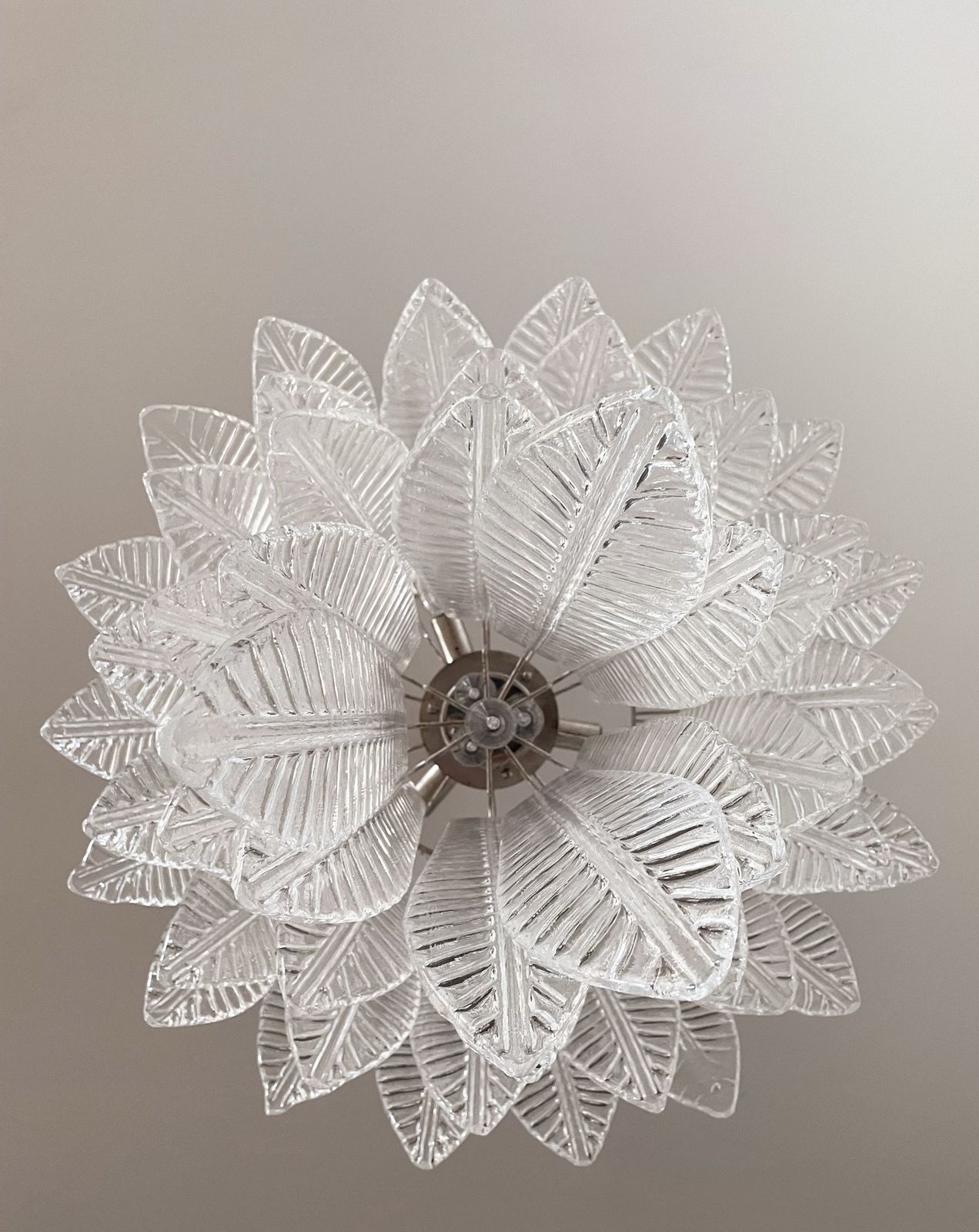 Enorme Lampadario In Vetro Italiano Murano Felci 52 Bicchieri photo furniture