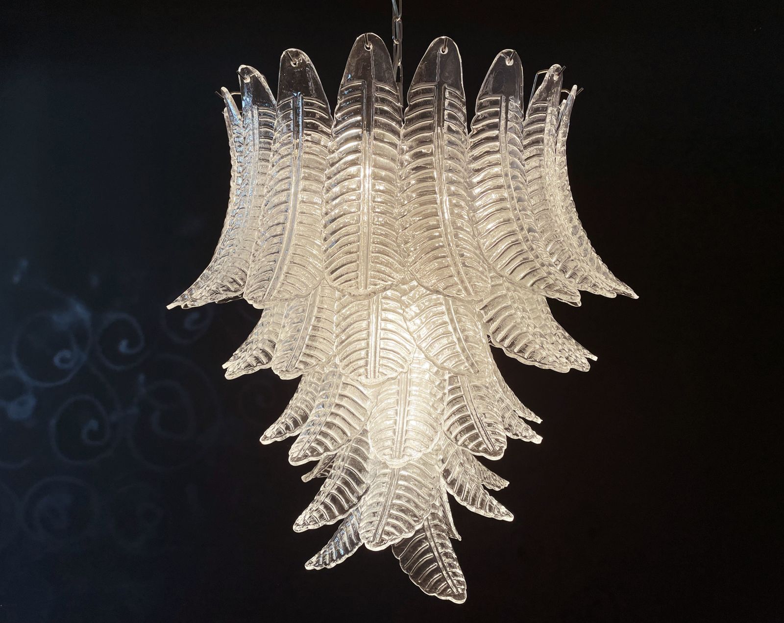 Huge Italian Murano Six Tier Felci Glass Chandelier 52 Glasses photo 1380.0