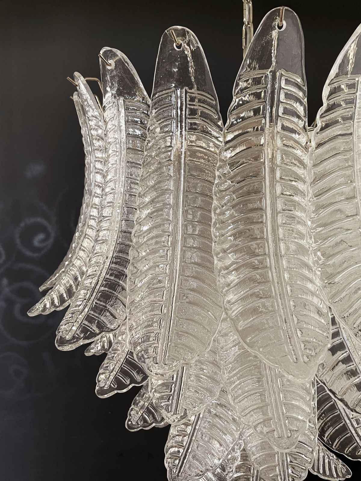 photo buy Huge Italian Murano Six Tier Felci Glass Chandelier 52 Glasses