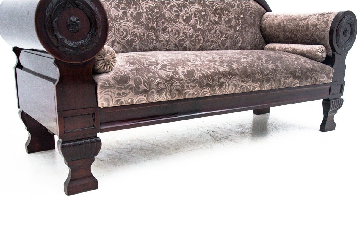 Antique Sofa, Northern Europe, Circa 1890. After Renovation. photo vintage
