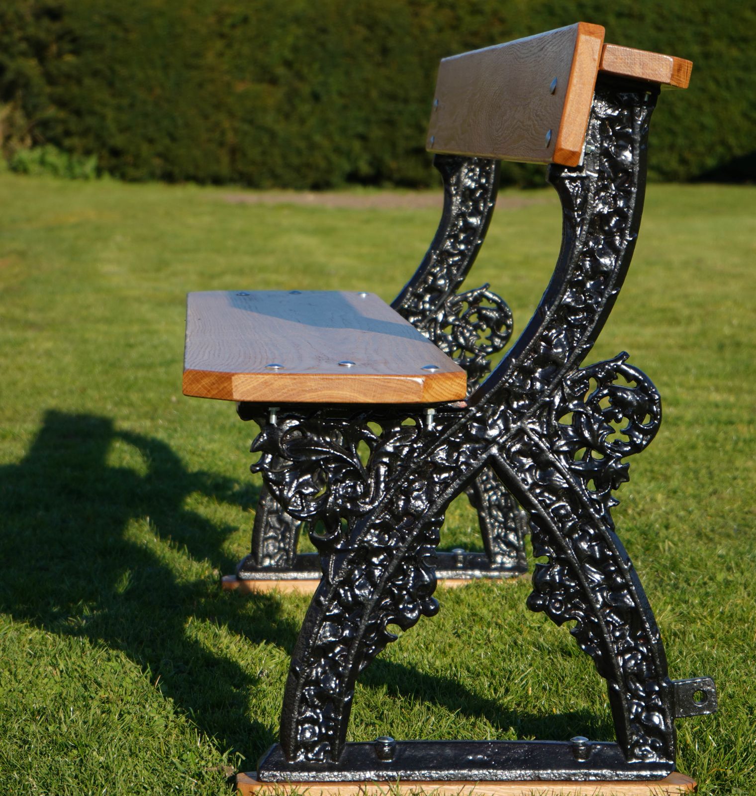 Early Gothic Revival Cast Iron Garden Bench Designed By A.W.N. Pugin