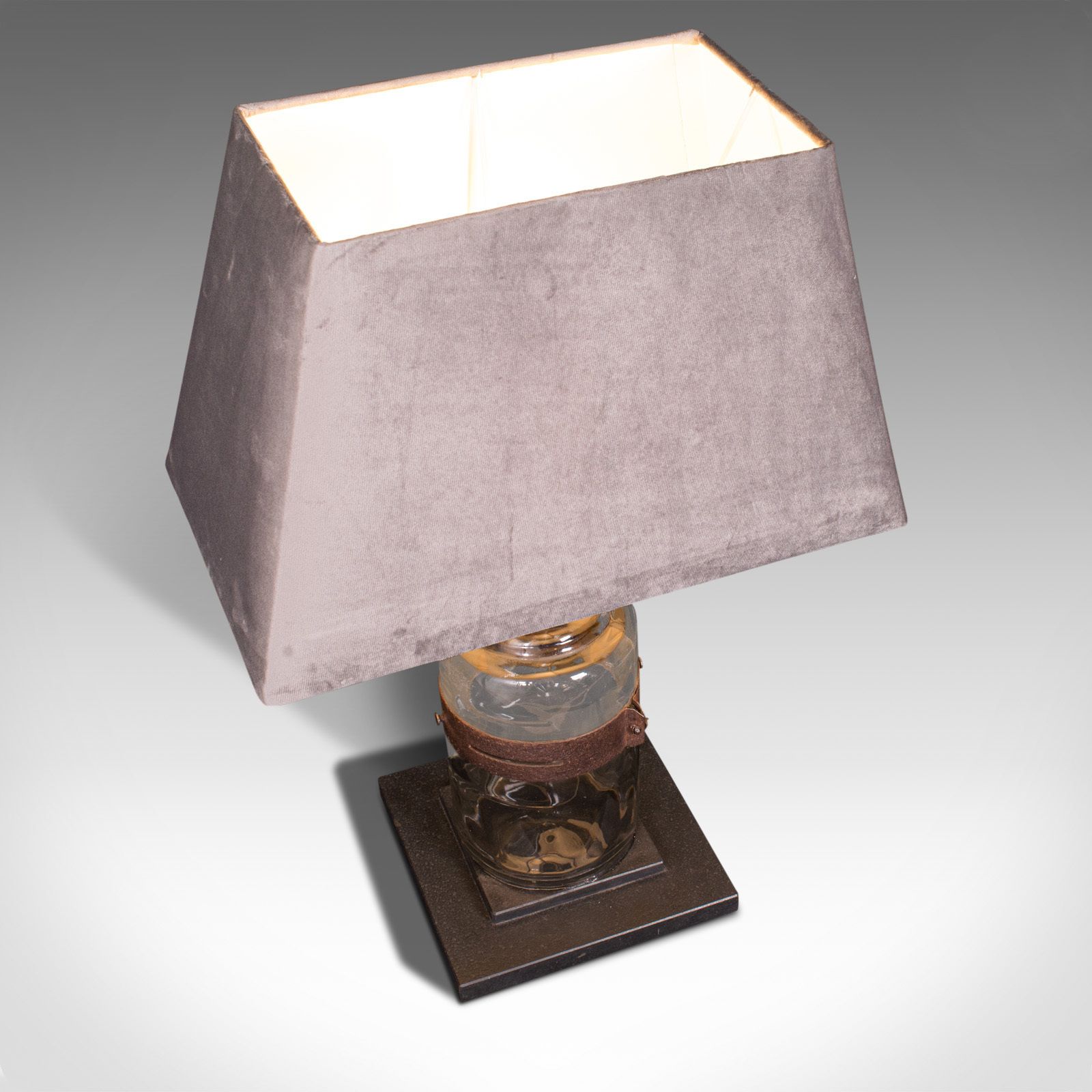 photo furniture Pair Of, Antique Jar Lamps, English, Glass, Slate, Side Light, C.1900