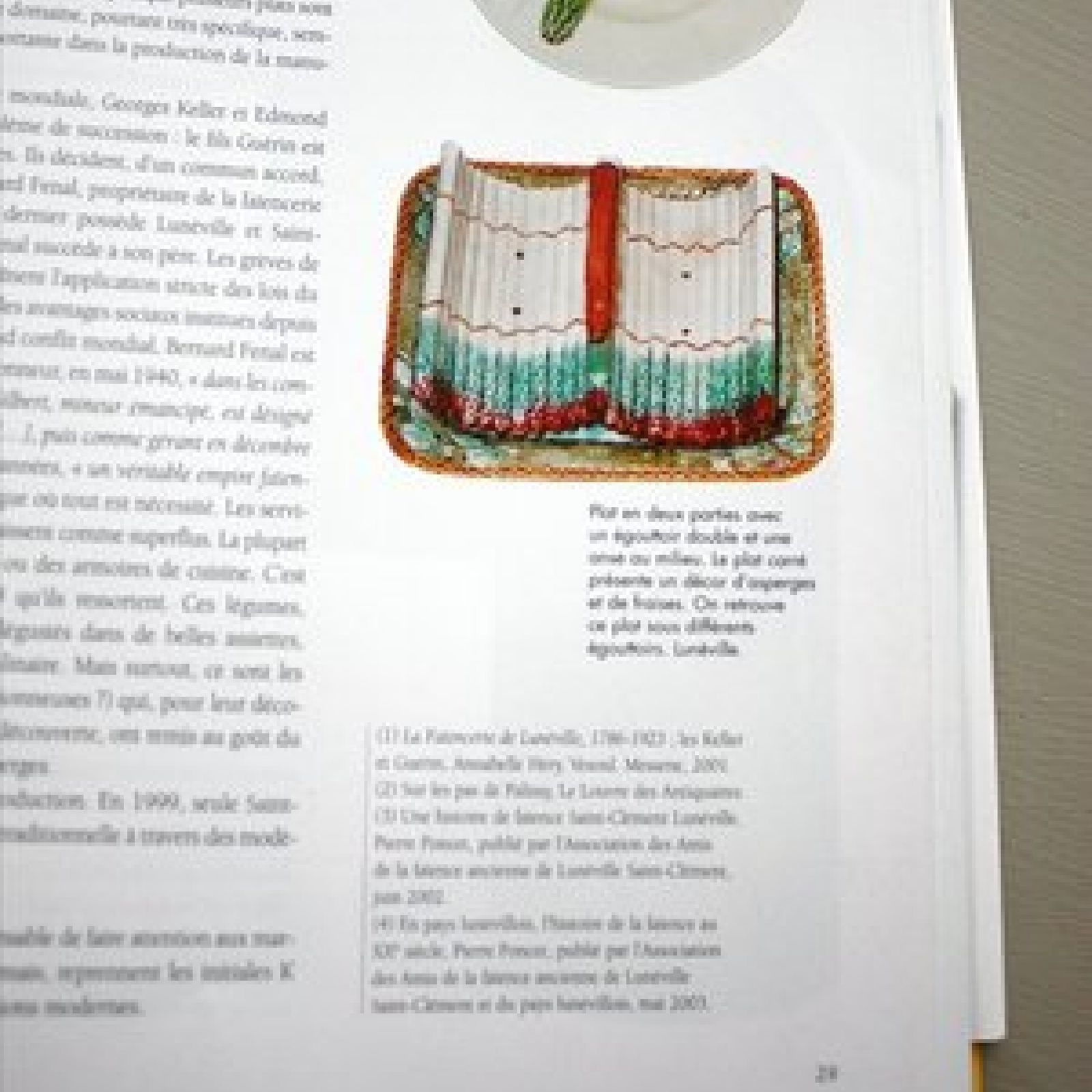 French Antique Majolica Asparagus Server photo for sale