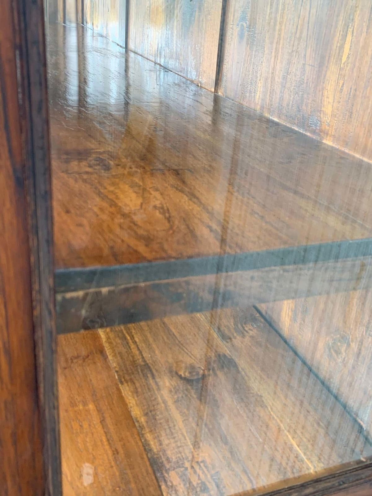 photo for sale 19th Century Large Cupboard Or Bookcase With Glass Vitrine, Pine, Spain Restored