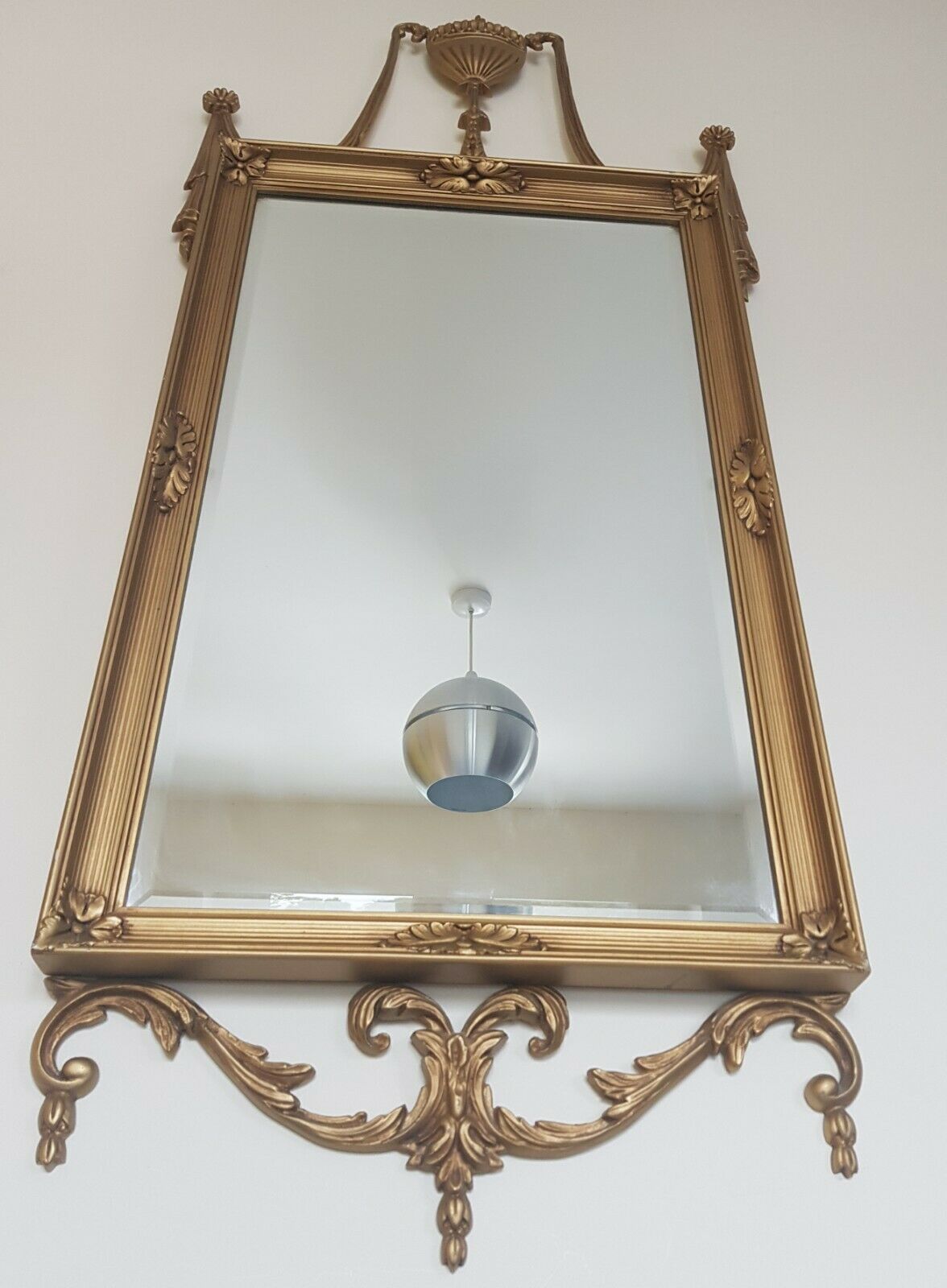 A Stunning Pair Of Adam Style Mid Century Gilt And Bevel Glass Mirrors photo for sale