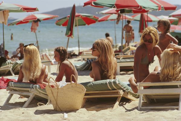 ' Saint Tropez Beach ' By Slim Aarons Oversized C Type