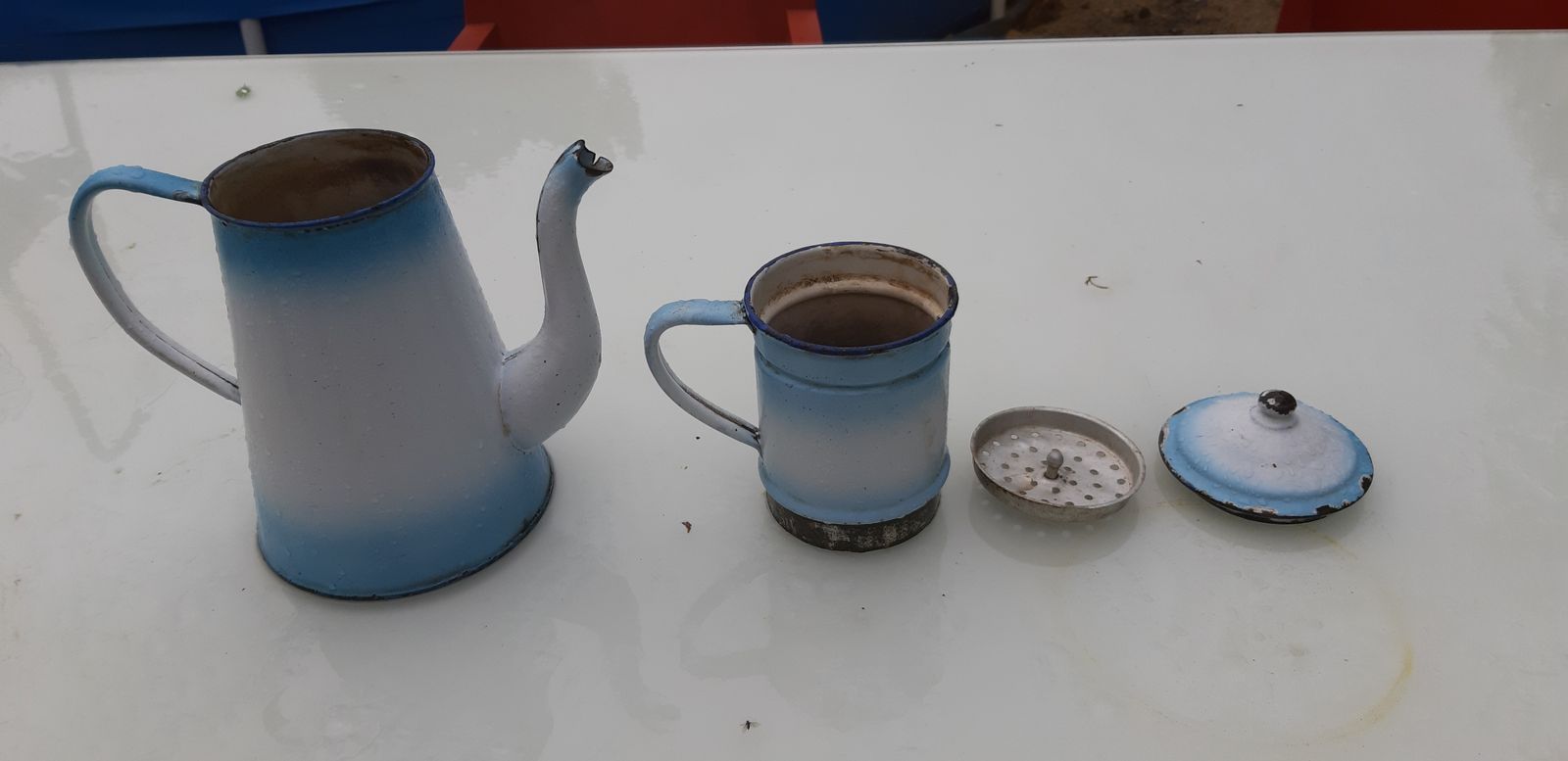 19th Century Enamelled Coffee Maker photo 80.6