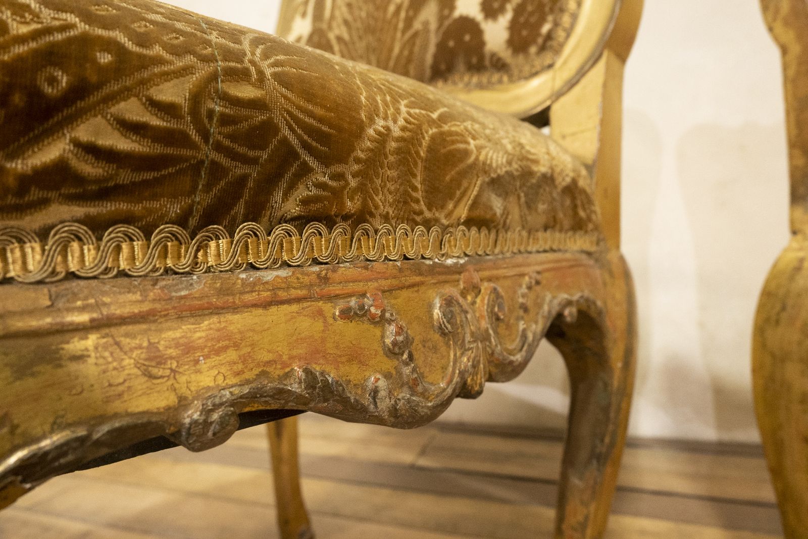 Pair Of French Louis XV Giltwood Side Chairs photo Furniture