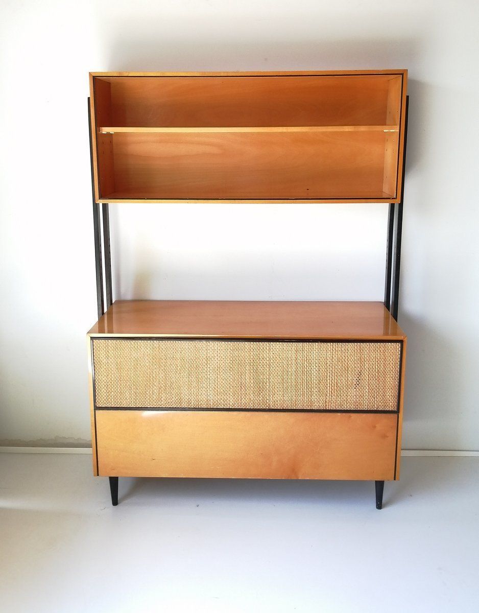 photo furniture Mid Century Wandmeubel, Jaren 1970, Esdoorn