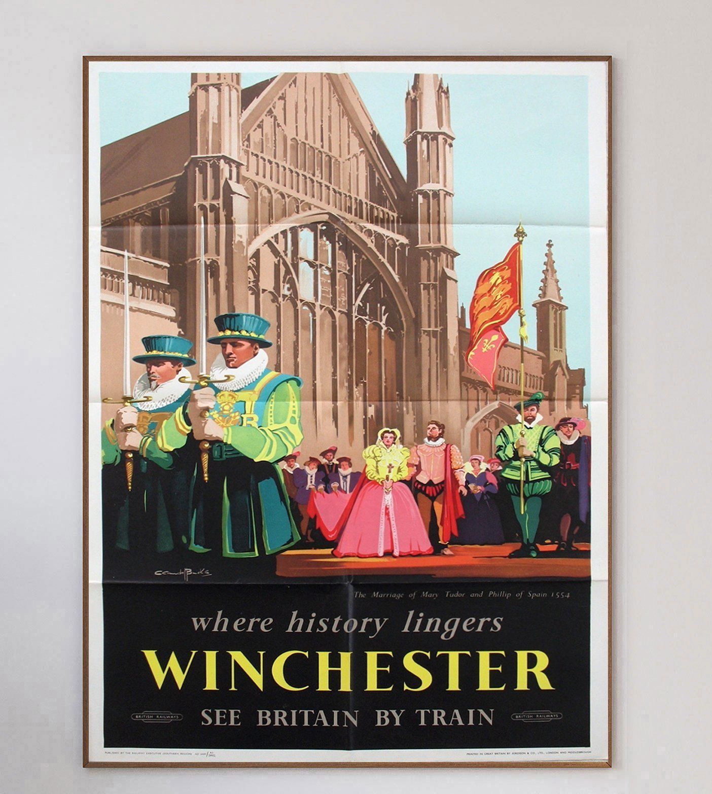 Winchester British Railways, 1950s, Original Vintage Poster photo 1112.0
