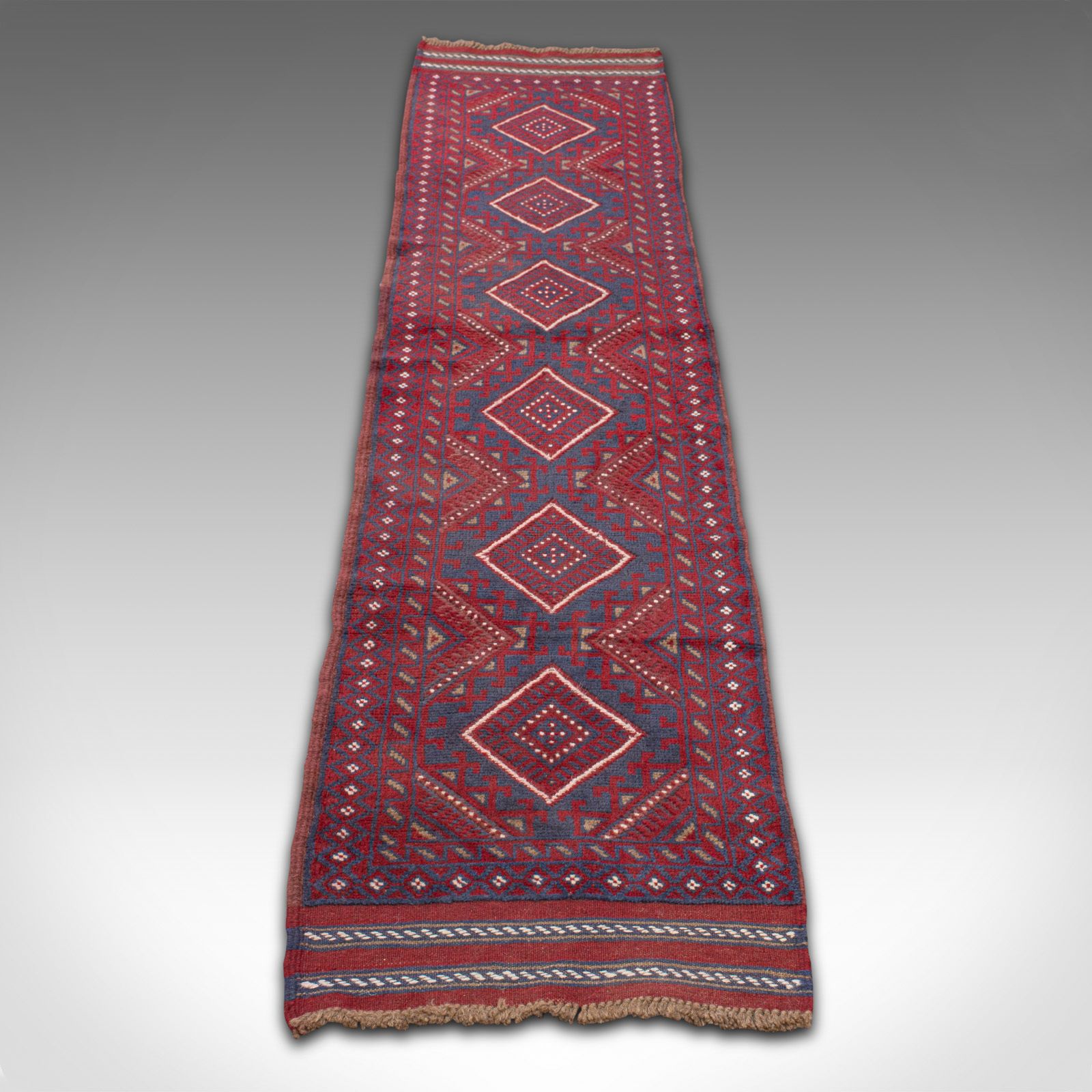 Long Vintage Meshwani Runner, Caucasian, Decorative Rug, Reception Hall Carpet photo vinterior