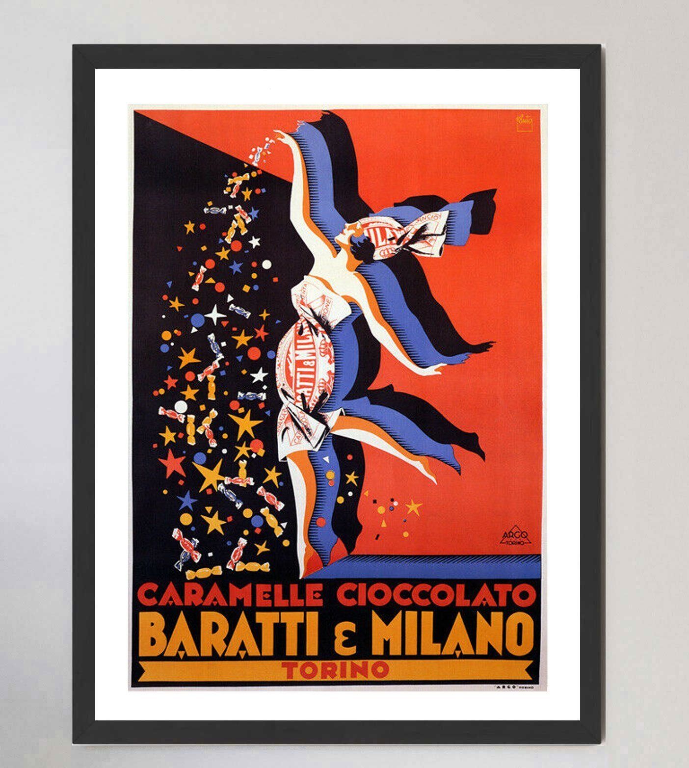 Baratti And Milan Turin, 1950s Original Vintage Poster photo furniture