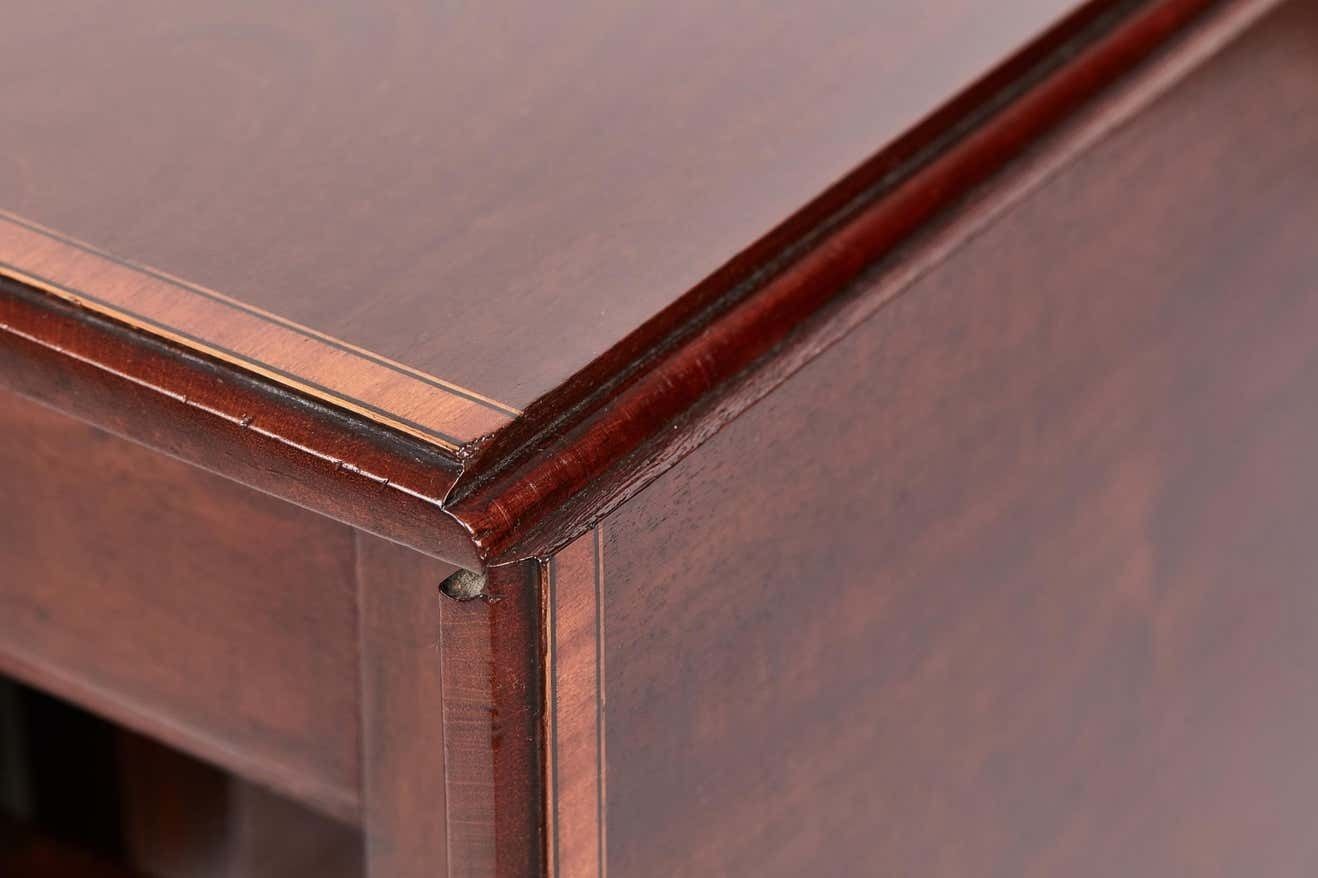 Antique Edwardian Mahogany Inlaid Drop Leaf Sutherland Table photo for sale