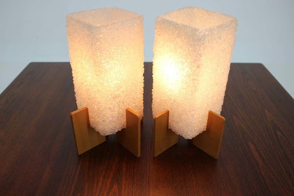 Pair Of Midcentury Space Age Table Lamps "Rockets" By Pokrok Zilina 1970s photo 701.0