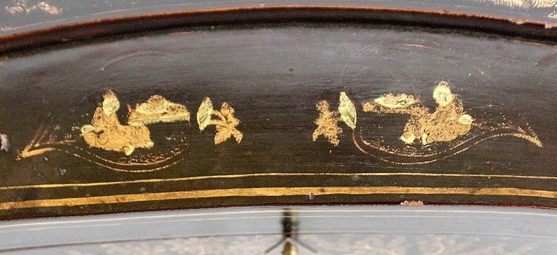 Home Decor Important Asian Black Lacquered Wood Box, Napoleon III Period Mid 19th Century photo