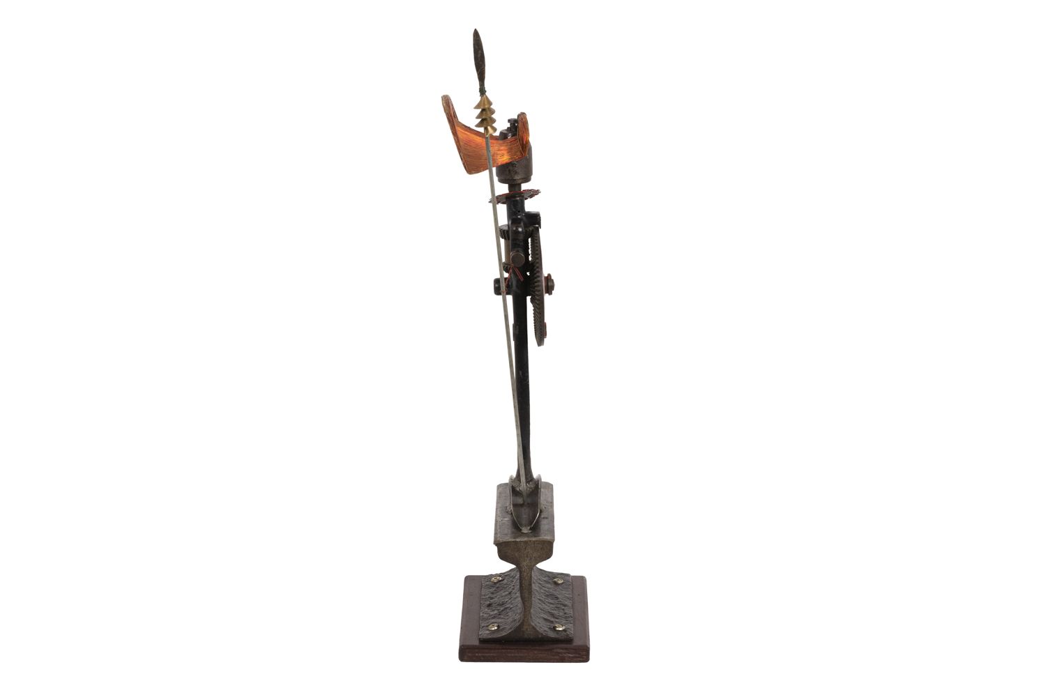 Bronze Sculpture, African Warrior, Late 20th Century photo furniture
