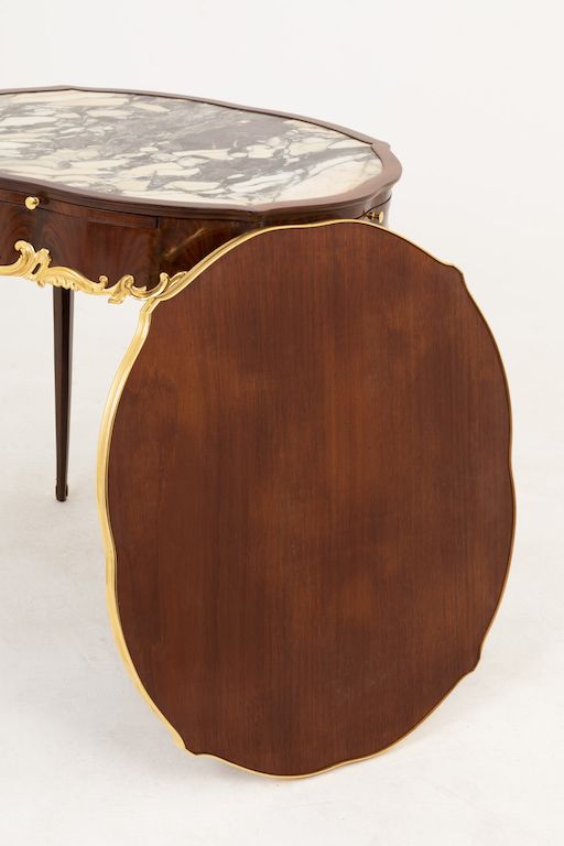 5775.0 Louis XV Style Bouillotte Table In Violet Wood, Late 19th Century photo