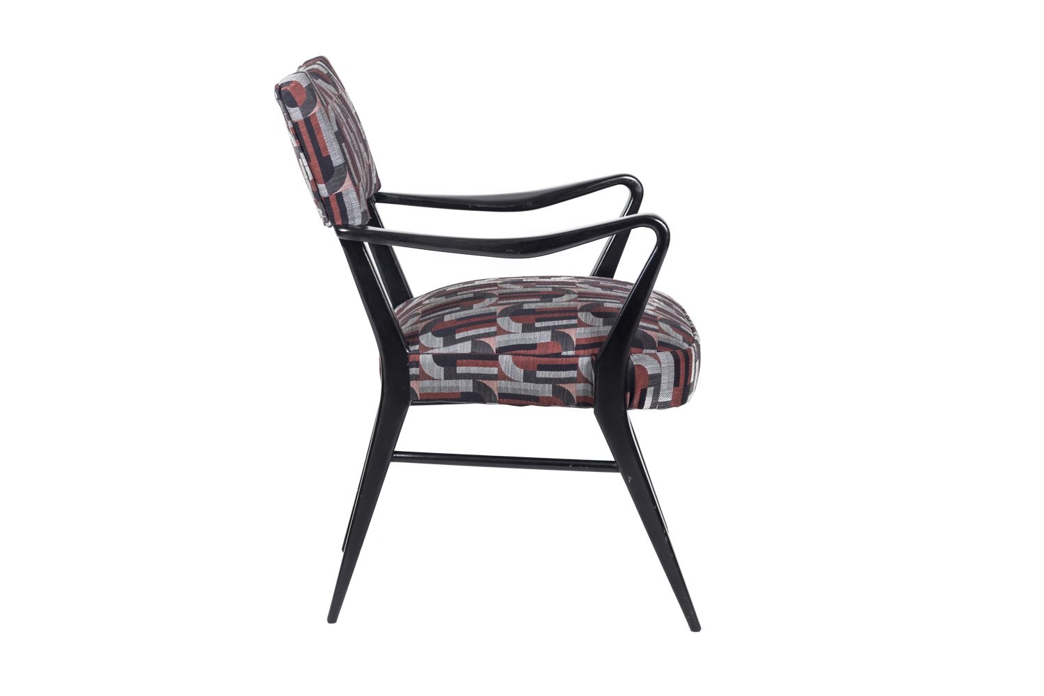 Ico Parisi, Pair Of Black Lacquered Wood Armchairs, 1970s photo 3052.0