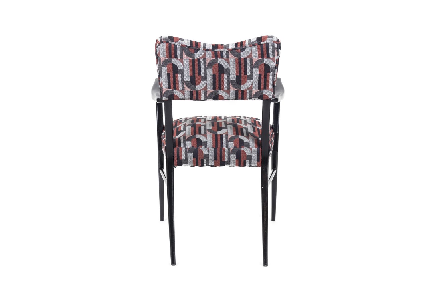 Ico Parisi, Pair Of Black Lacquered Wood Armchairs, 1970s photo vinterior