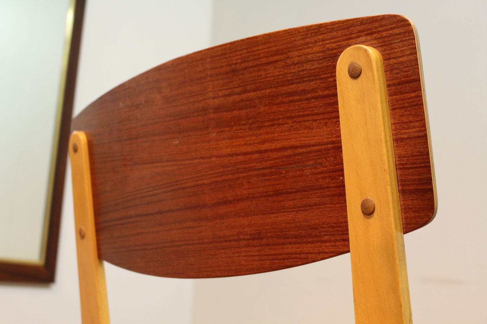 1960’s Danish Teak And Beech Chair With Folding Seat By Kvetny And Sohnner photo vinterior
