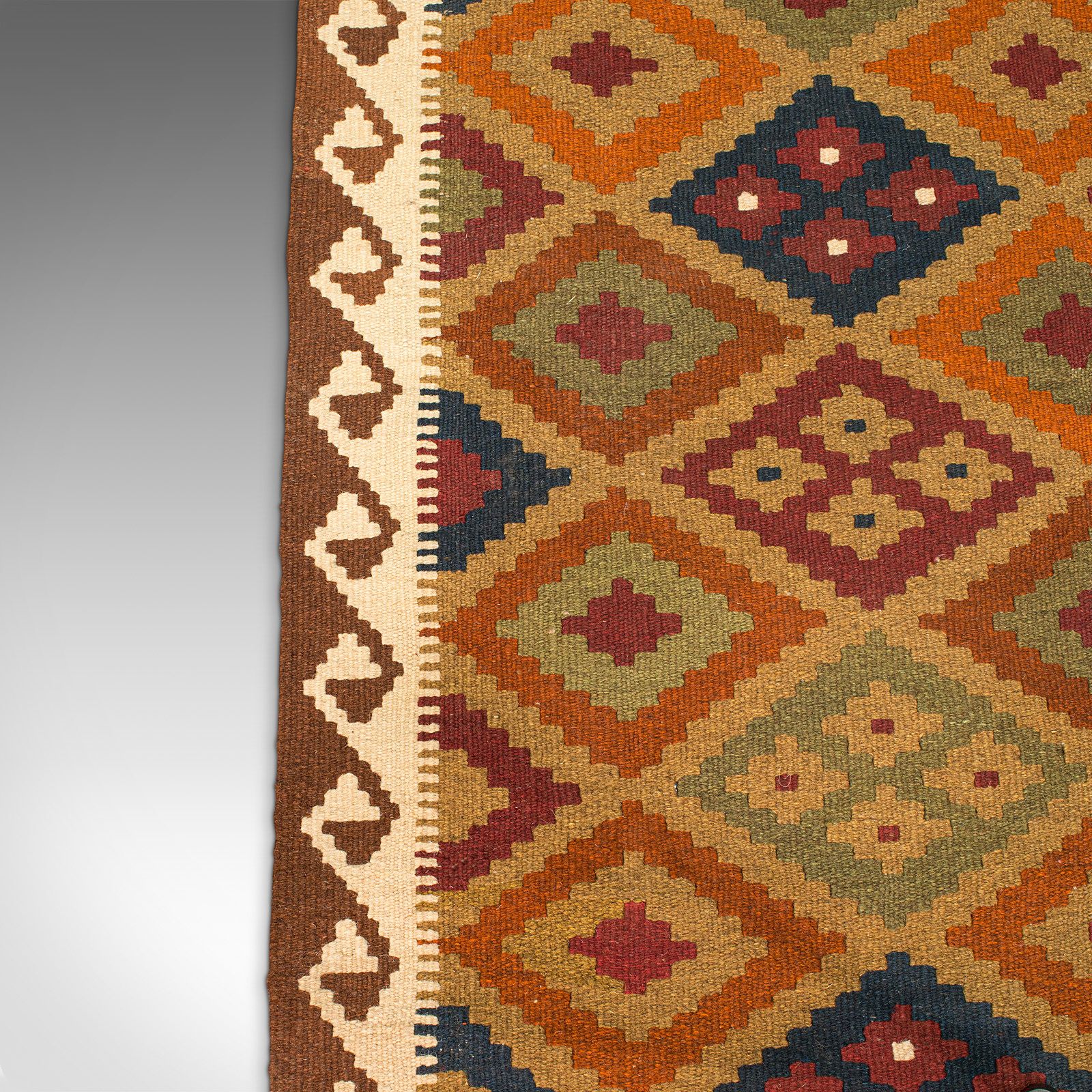 photo for sale Long Vintage Maimana Kilim Runner, Caucasian, Decorative Carpet, Hallway Rug