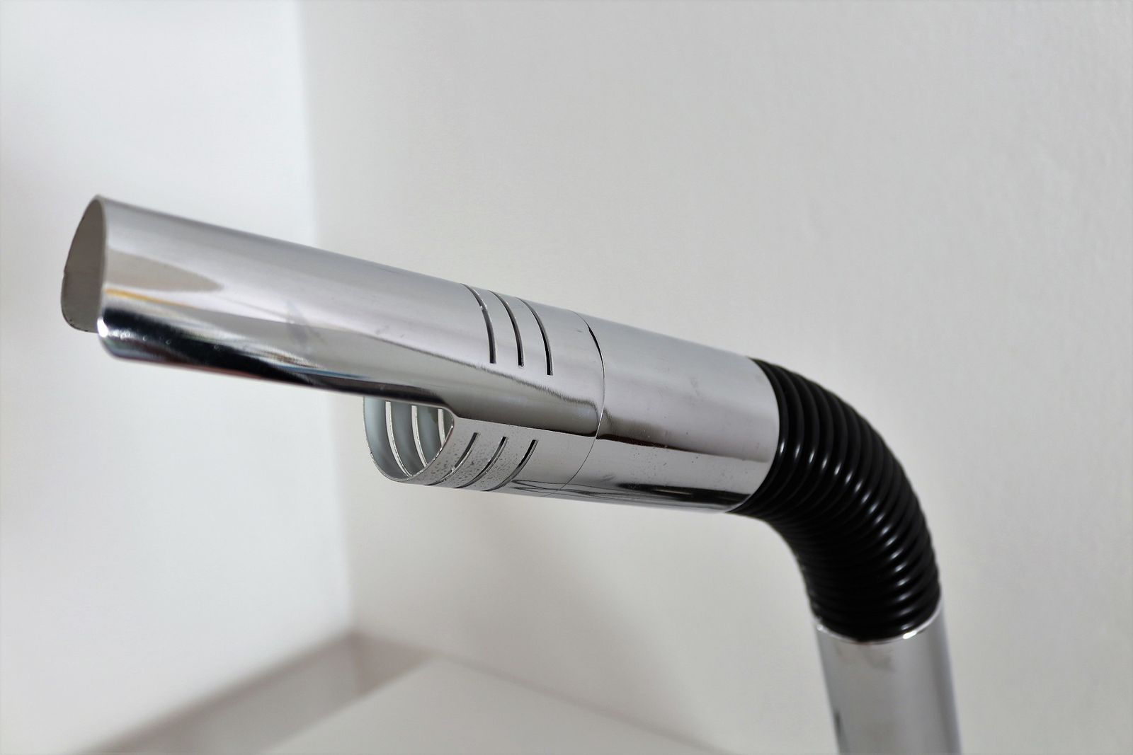 photo buy Italian Midcentury Desk Lamp In Chrome, Cast Iron With Swivel Arm By Mario Bellini For Targetti, 1970s