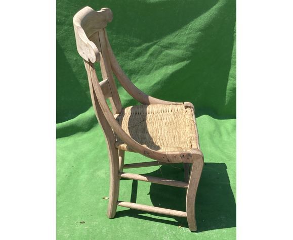 Antique French Wicker Wabi Sabi Chair photo Furniture