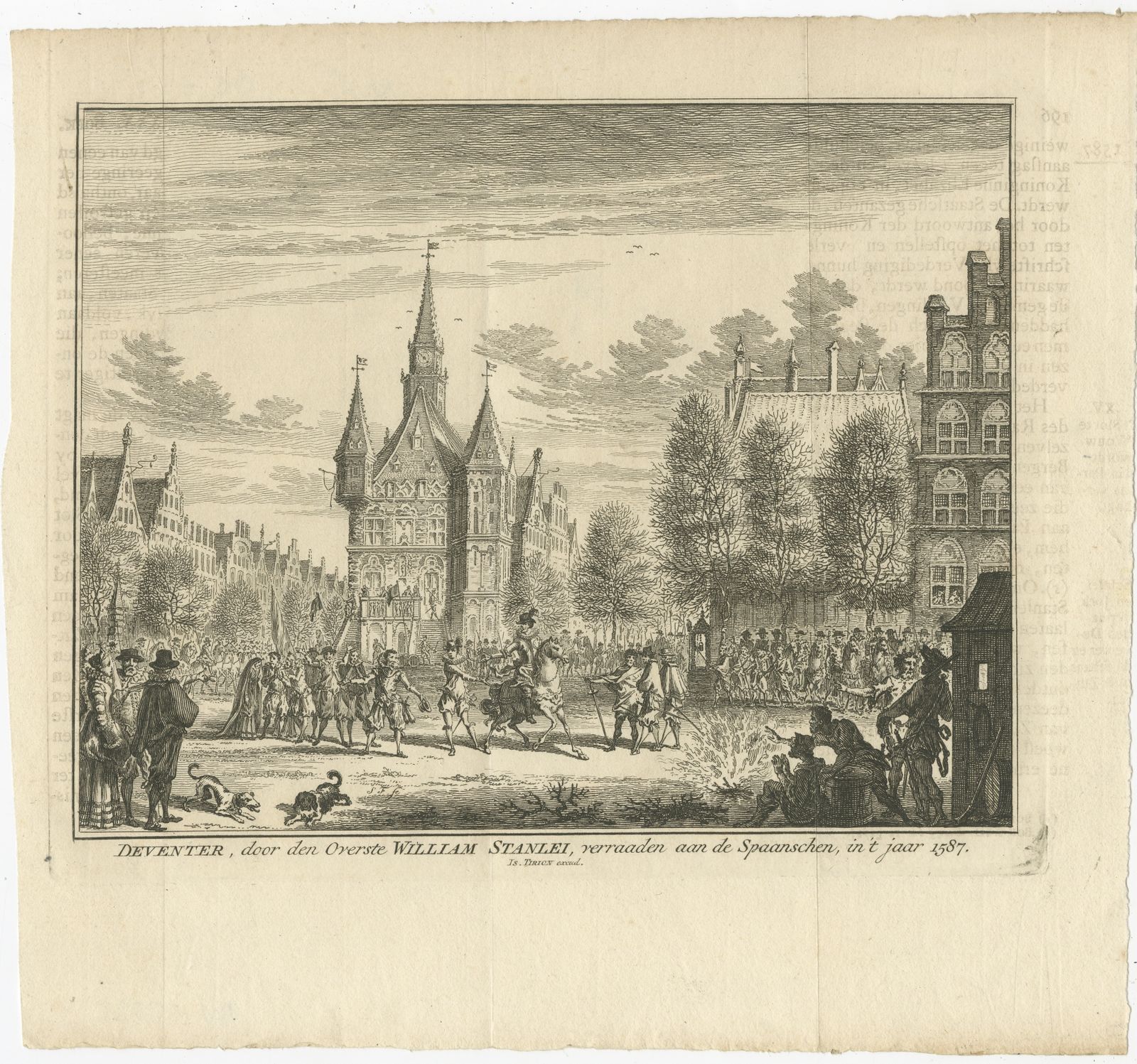 Antique Print Of The Surrendering Of Deventer By Tirion (C.1760)