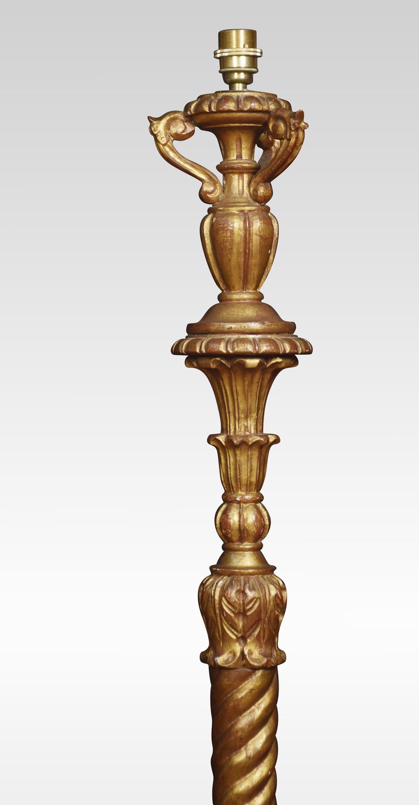 Carved Gilt Wood Standard Lamp photo for sale