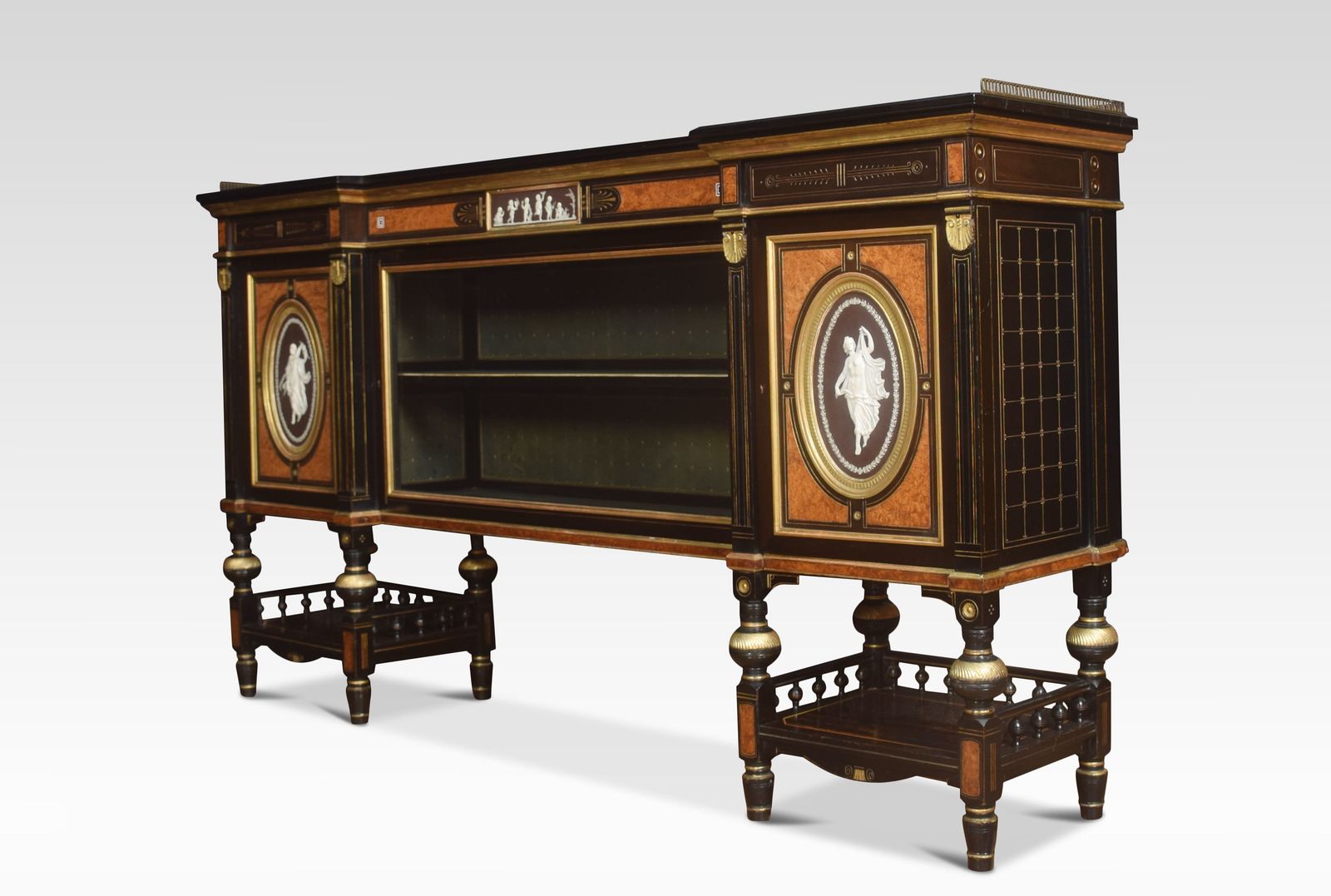 Superb Exhibition Quality 19th Century English Coromandel Cabinet By Lamb Of Manchester photo Furniture
