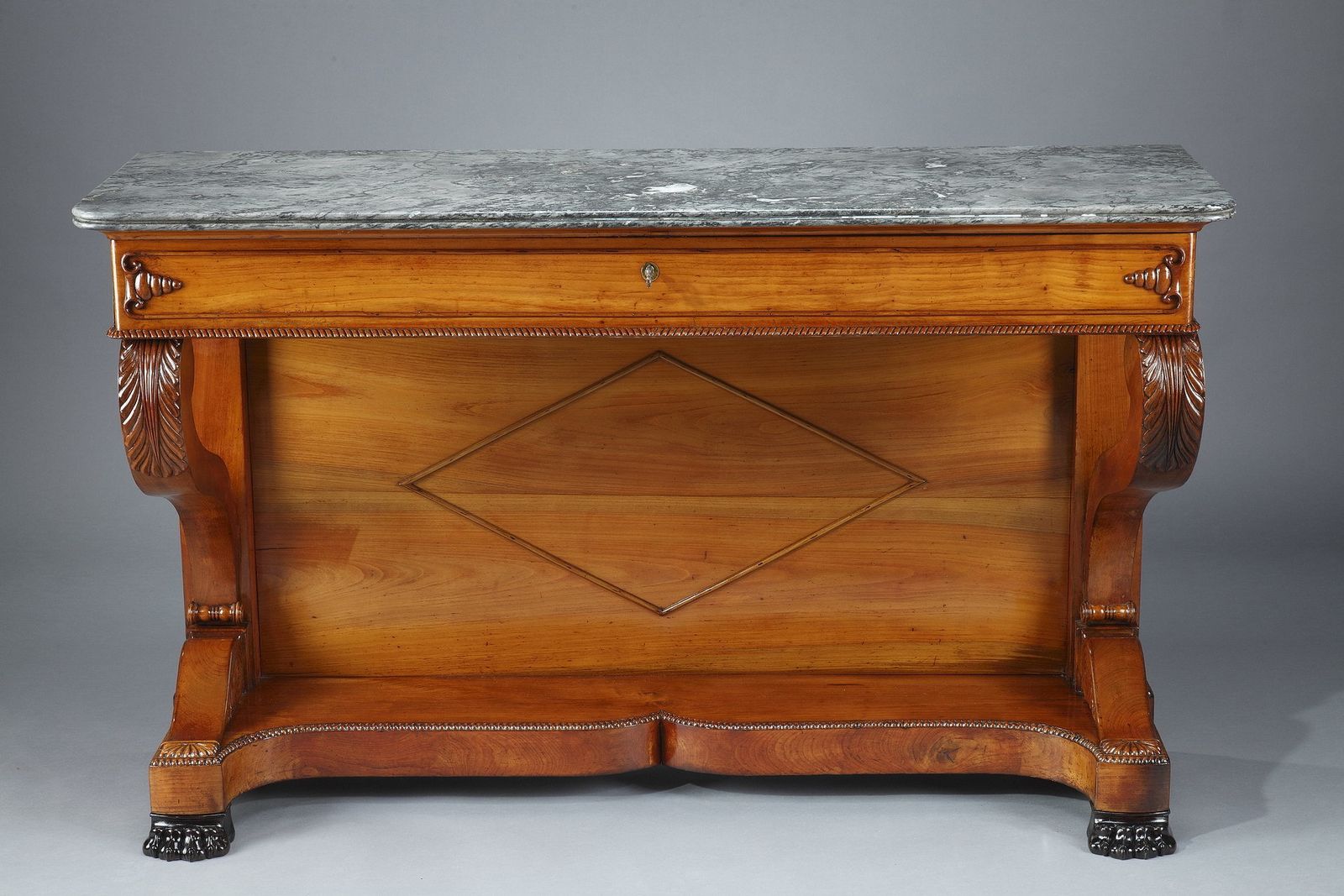 Grande console en bois de cerisier, XIXe siècle photo furniture