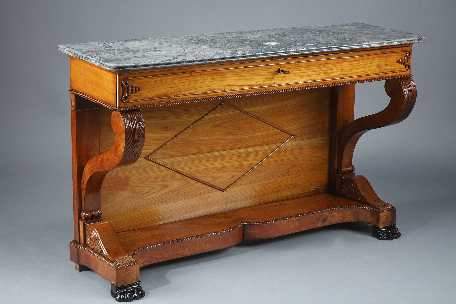 Grande console en bois de cerisier, XIXe siècle photo for sale