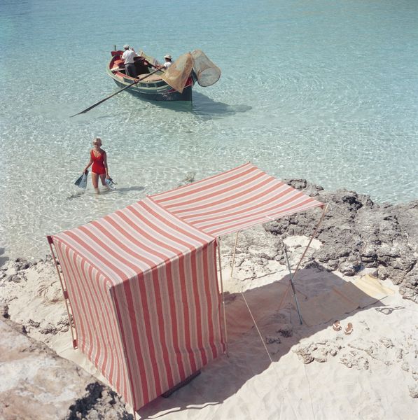' Marietine Birnie, Blue Lagoon ' By Slim Aarons Oversized C Type