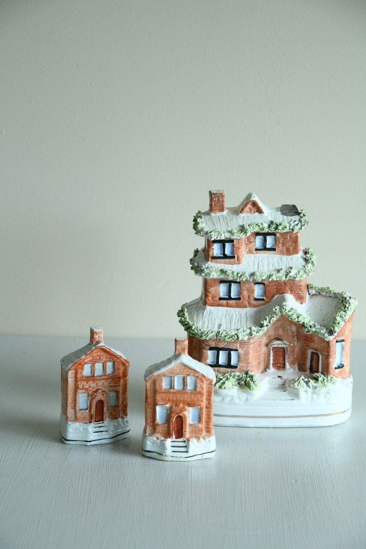 Staffordshire House Money Boxes photo for sale