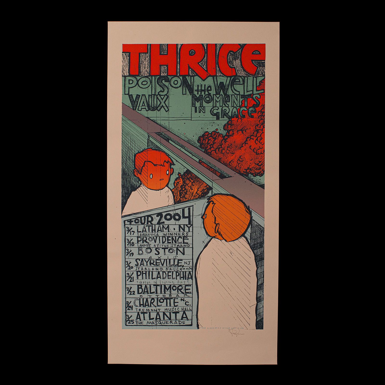 Decorative Concert Tour Poster, American, Screenprint, Art Print, Thrice, 2007 photo for sale