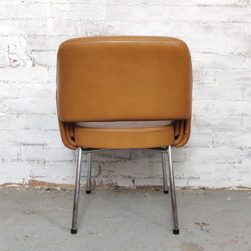 photo furniture Deauville Leather Vintage Armchair By Marc And Pierre Simon For Airborne, 1960s