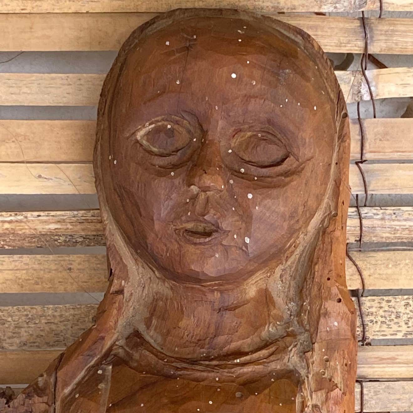 Sculpture In Wood, Old Patina, France 1970 photo Art