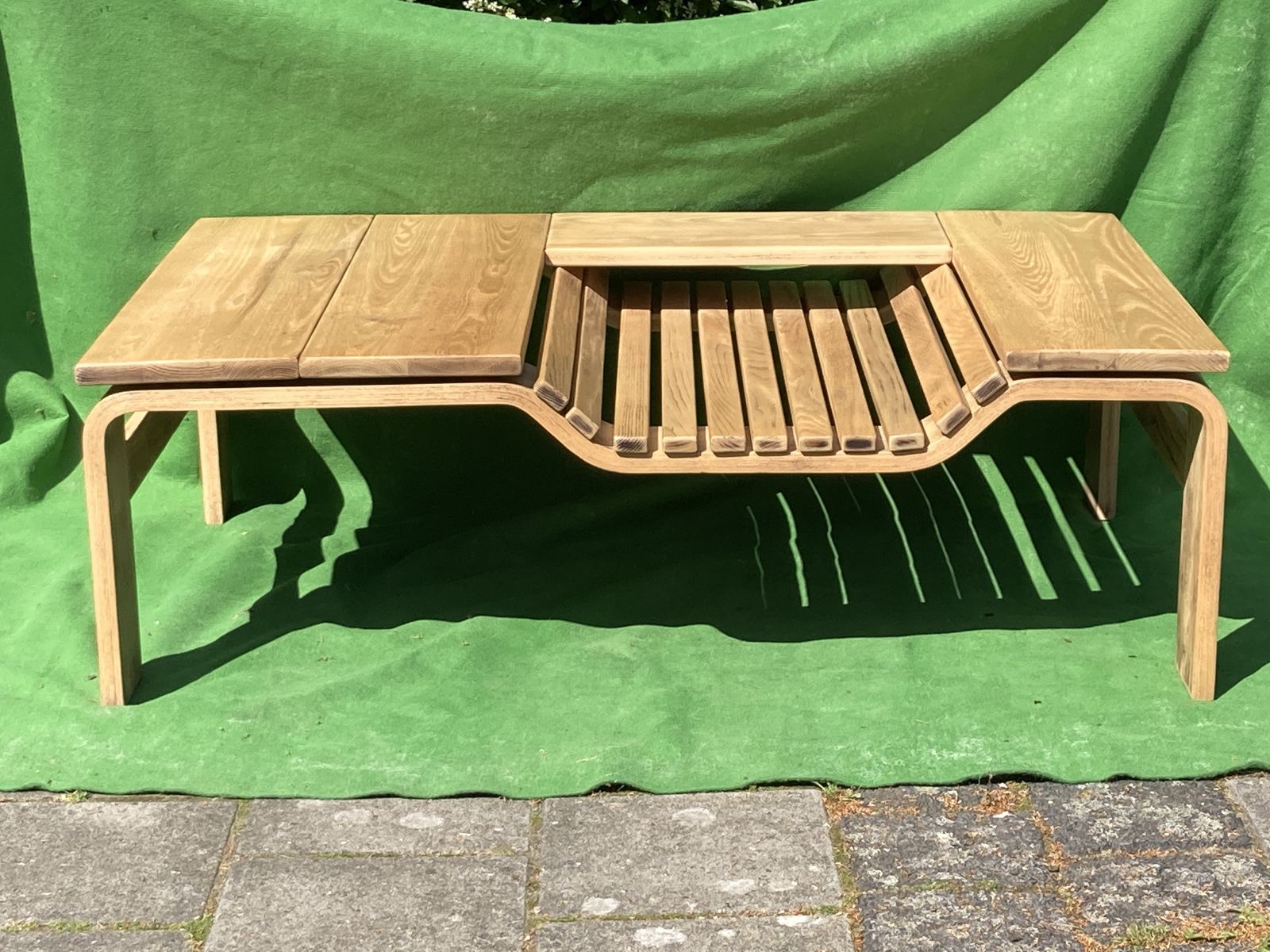 Furniture Midcentury Dutch Side Or Coffeetable Bench Attributed To Jindrich Halabala For Pastoe photo