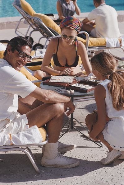 ' Scrabble In Palm Springs ' By Slim Aarons Oversized C Type