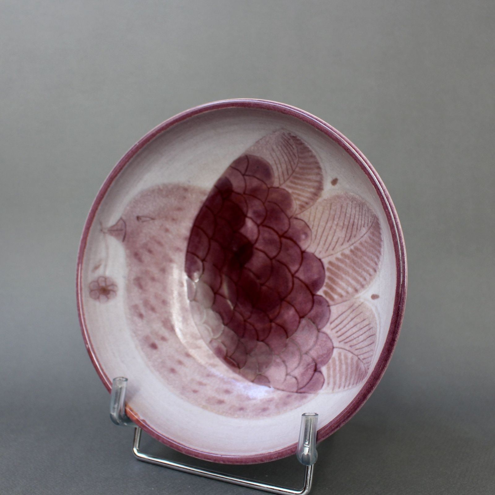 French Decorative Ceramic Bowl With Bird Motif By The Frères Cloutiers (Circa 1970s) photo furniture