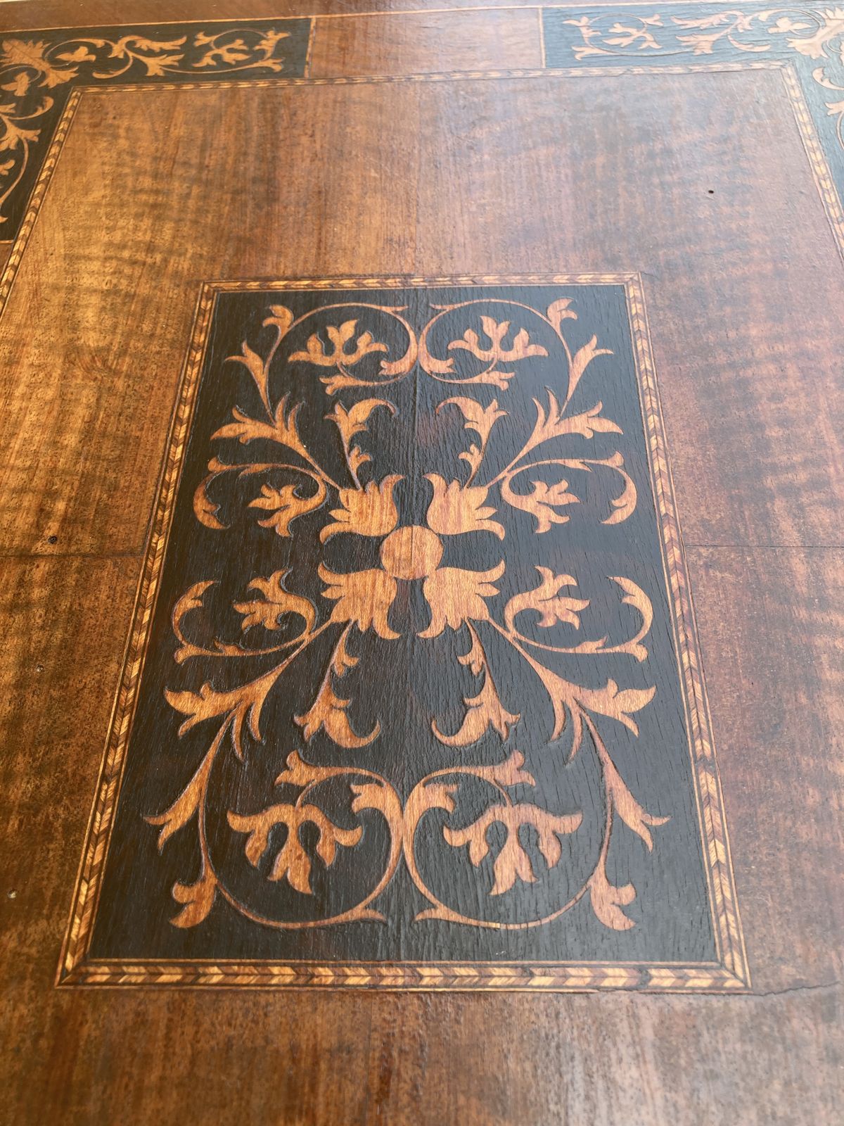 Spanish Early 19th Century Baroque Side Table With Lyre Legs And Marquetry Top photo furniture