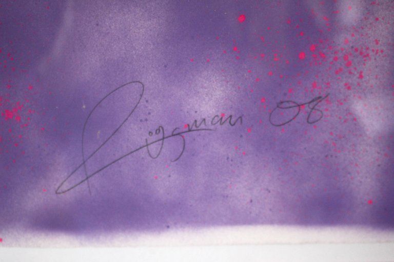 Rugman "Fuck Me I Am Famous" Hand Sprayed Stencil 2/10 By Rugman 2008 photo vinterior