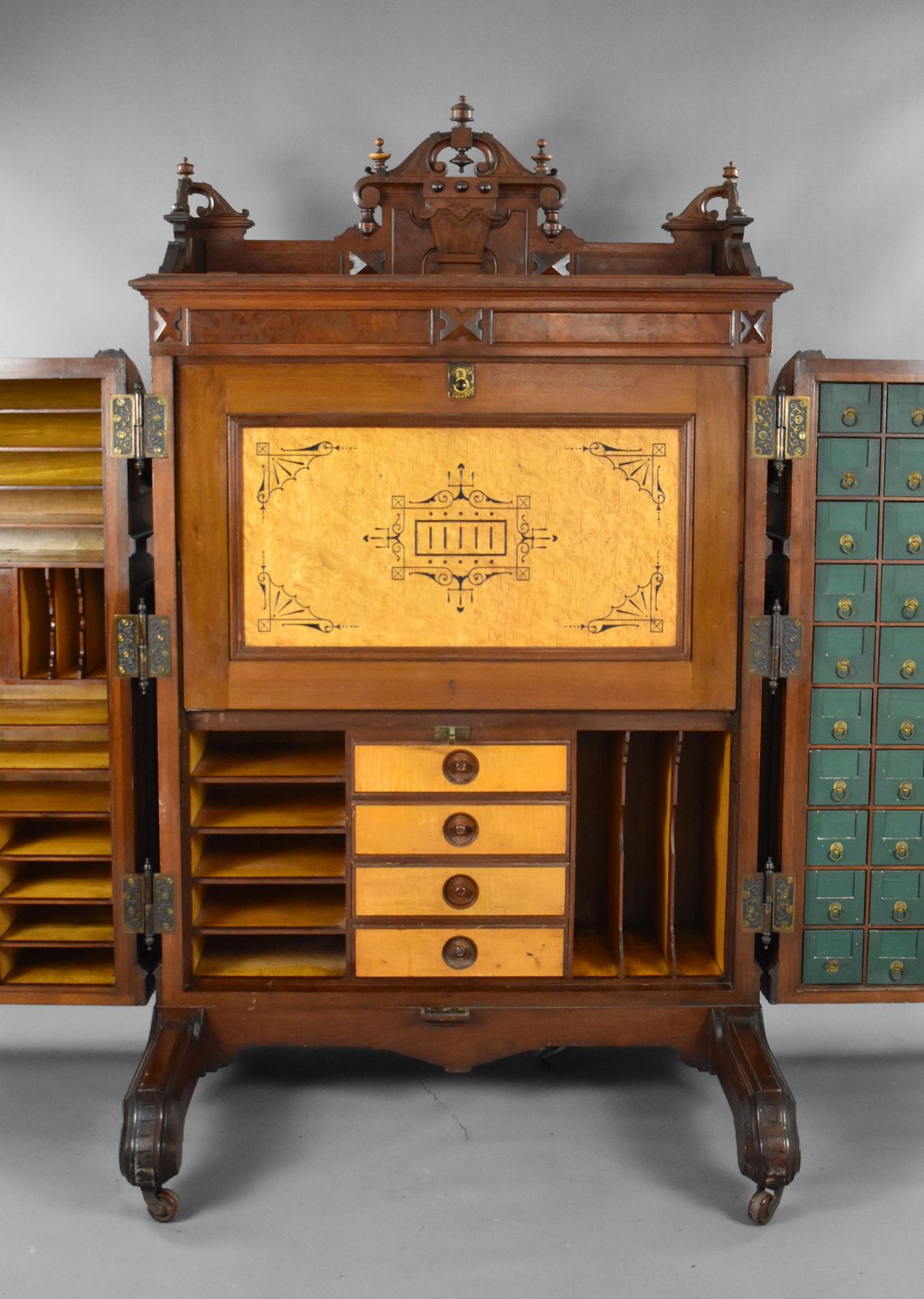 19th Century American Walnut "Wells Fargo" Desk By Wooton Desk. Co photo vinterior