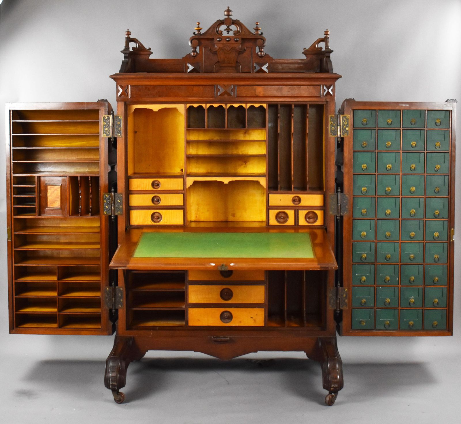 photo furniture 19th Century American Walnut "Wells Fargo" Desk By Wooton Desk. Co