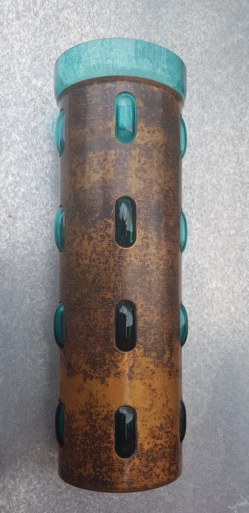 Copper Case Glass Vase By Nanny Still For Raak, 1970s photo Home Decor