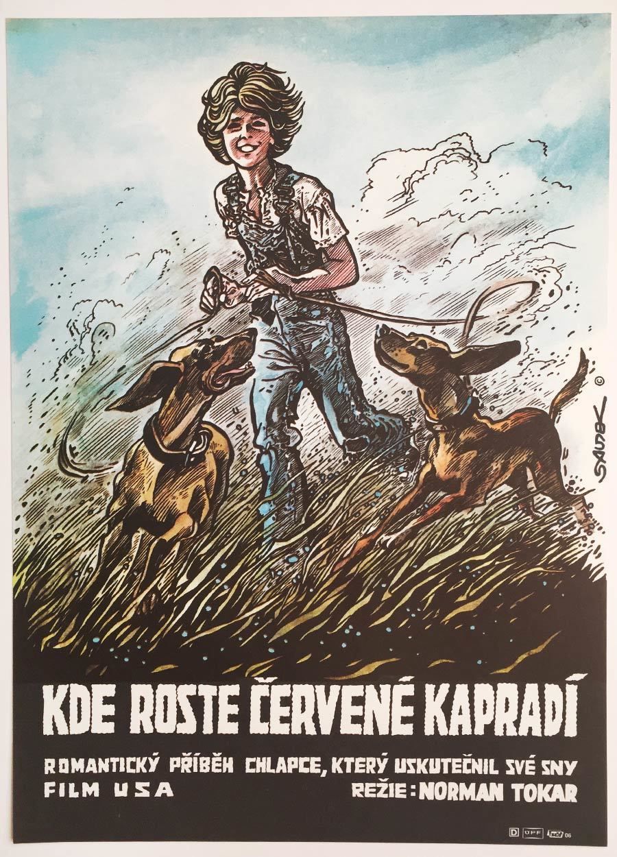 Movie Poster, Where The Red Fern Grows, Karel Saudek, 1980
