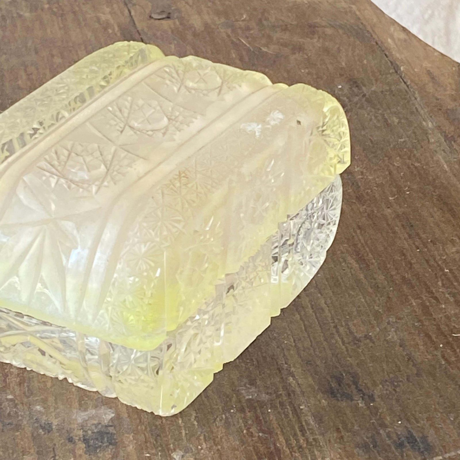 Butter Dish In Beveled Glass Or Crystal, France 1970 photo for sale