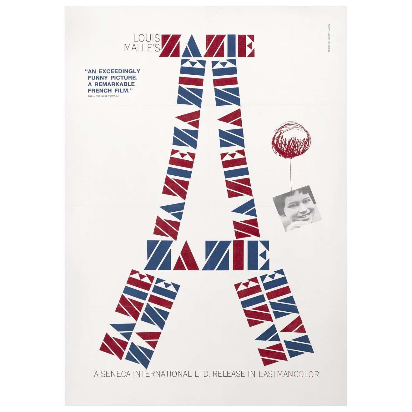 Original Us Film Poster For The 1960 French Zazie Dans Le Metro