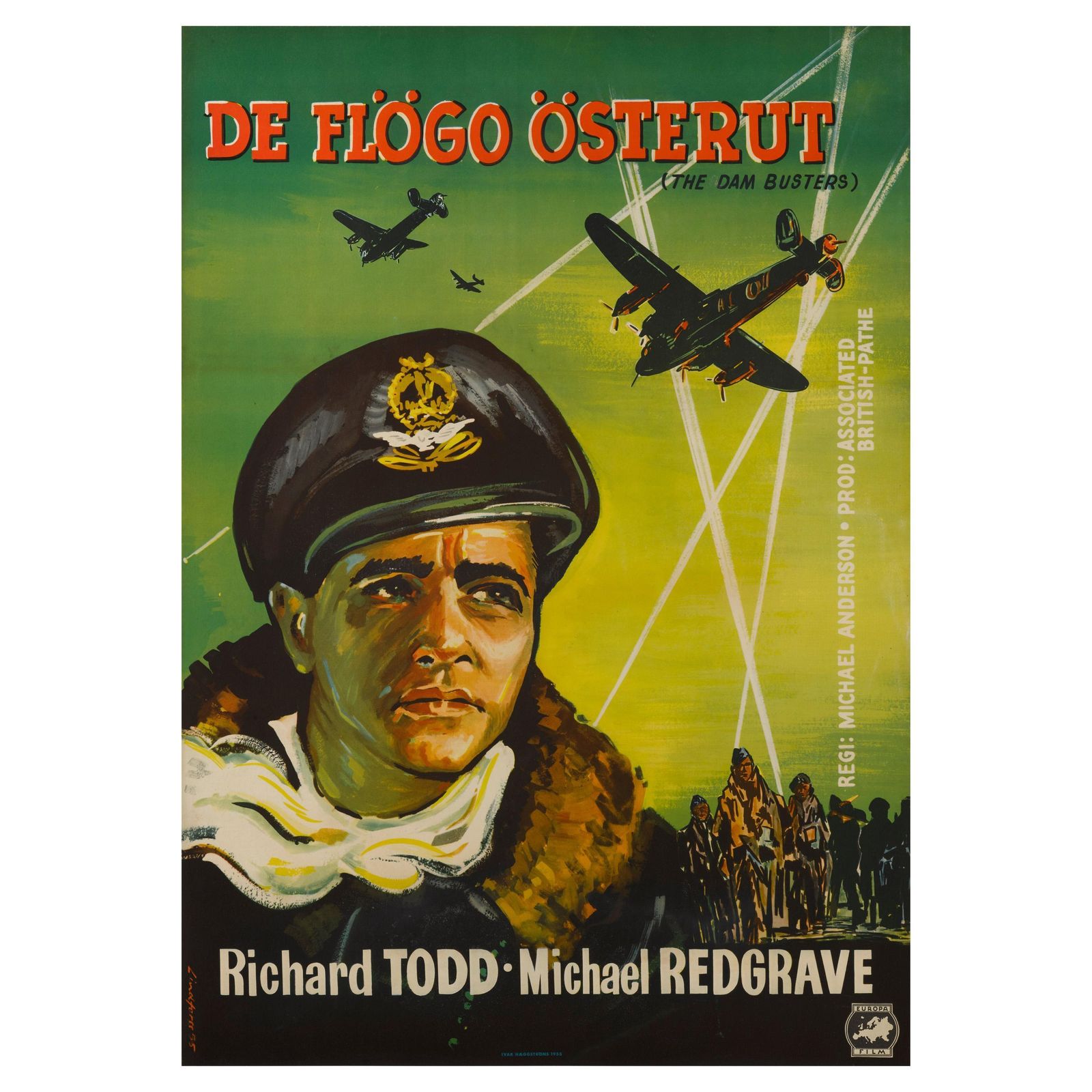 The Dam Busters / De Flogo Osterut Original Swedish Film Poster 1955