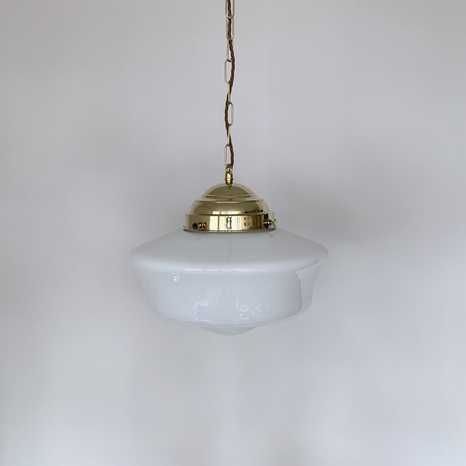 Contemporary School House Shades With Polished Brass Galleries photo furniture
